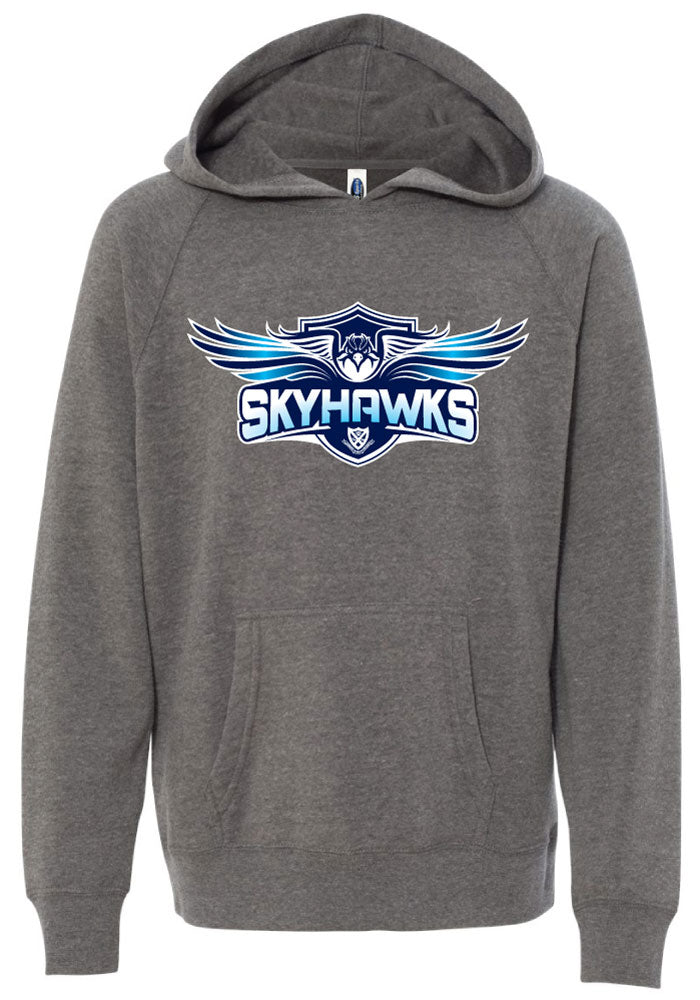 Youth Skyhawks Soft Blend Raglan Hooded Pullover